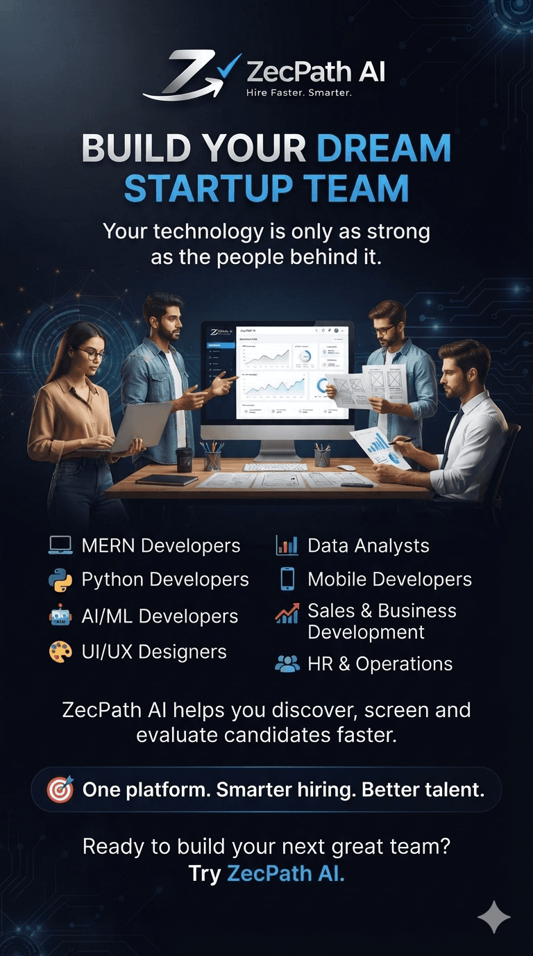 Build Your Dream Startup Team with ZecPath AI