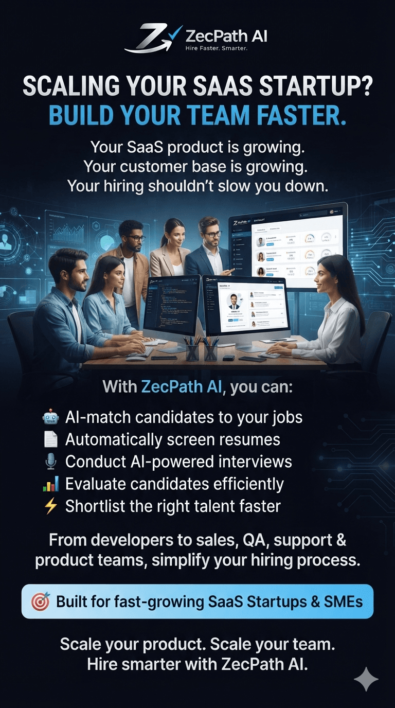 Scaling Your SaaS Startup? Build Your Team Faster with ZecPath AI