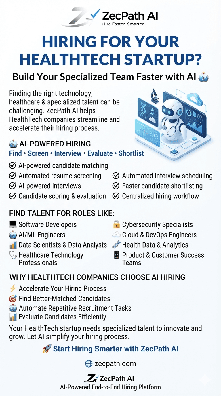 HIRING FOR YOUR HEALTHTECH STARTUP?
